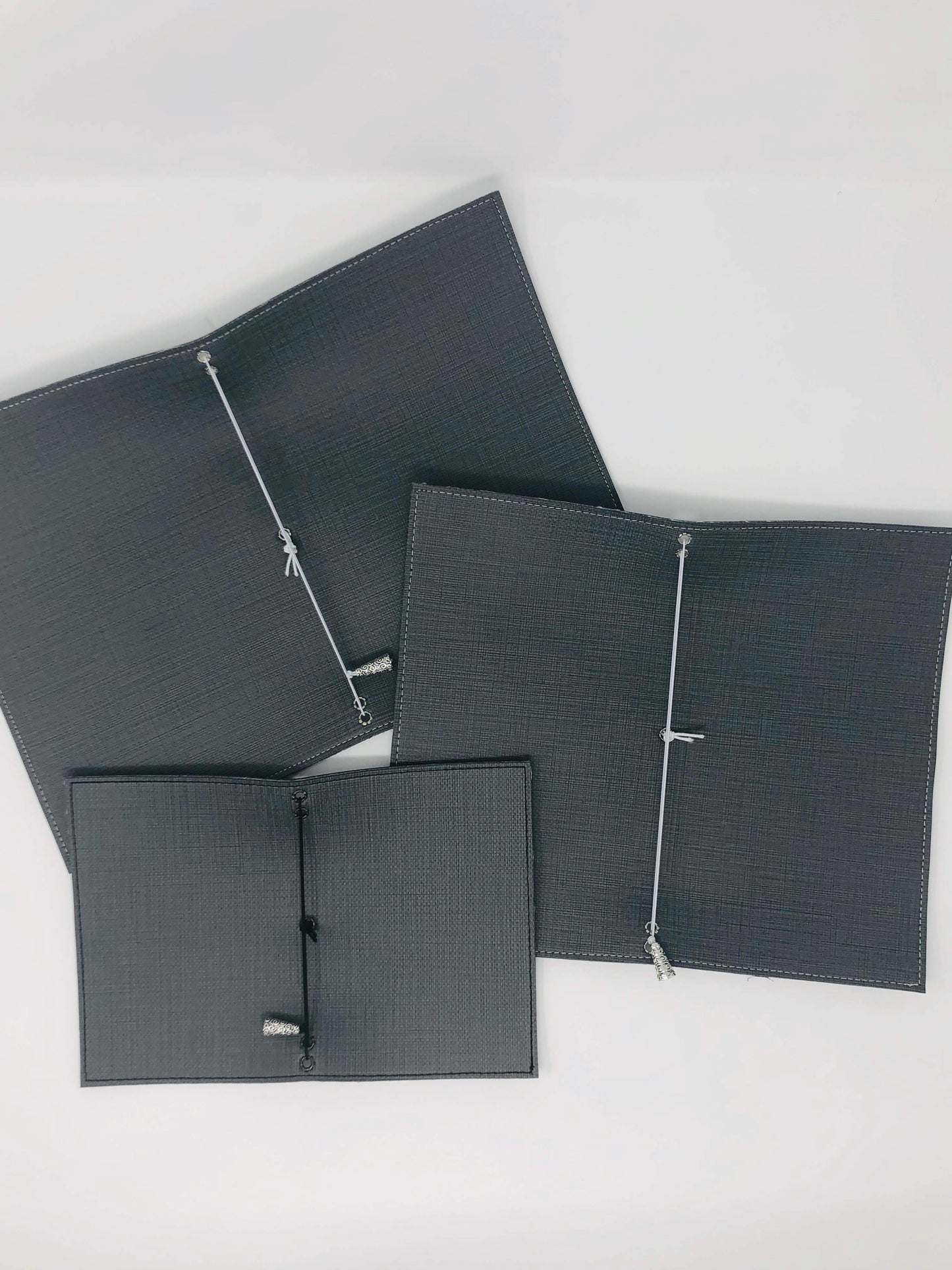 Grey Weave Canvas- Traveler's Notebook Cover image 2